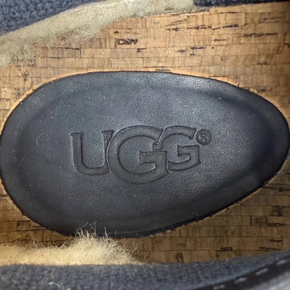 UGG Neumel Chukka Espadrille Mens 11 Navy Blue Canvas Boots